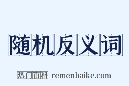 随机反义词是什么意思的图片
